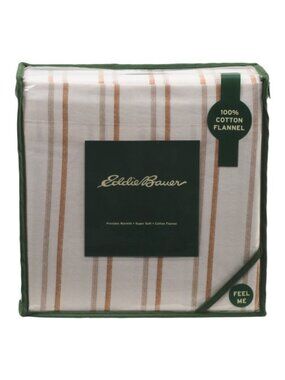 EDDIE BAUER Striped Flannel Sheet Set